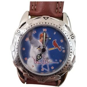 Avon MLB St Louis Cardinals Mark McGwire Watch Brown Leather Strap New in Tube